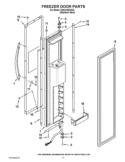 FREEZER DOOR PARTS Diagram and Parts List for KSSC42QVS03  KitchenAid Refrigerator