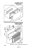 CABINET , FRONT Diagram and Parts List for ACE864XP0  Whirlpool Air Conditioner