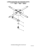 LOWER WASHARM AND STRAINER PARTS Diagram and Parts List for KUDS30SXSS4  KitchenAid Dishwasher