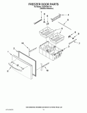 FREEZER DOOR PARTS Diagram and Parts List for GZ25FDRXYY0  Whirlpool Refrigerator