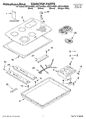 SECTION Diagram and Parts List for KECC567KSS1  KitchenAid Cooktop