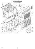 CABINET Diagram and Parts List for ACM184XJ0  Whirlpool Air Conditioner