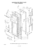 REFRIGERATOR DOOR Diagram and Parts List for ED19MTXLWR1  Whirlpool Refrigerator