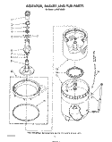 AGITATOR, BASKET AND TUB Diagram and Parts List for LA7681XSW0  Whirlpool Washer