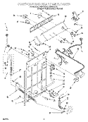 CONTROLS AND REAR PANEL Diagram and Parts List for LSR8233EQ0  Whirlpool Washer