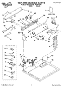 TOP AND CONSOLE PARTS Diagram and Parts List for WGD5500ST0  Whirlpool Dryer