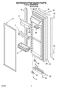 REFRIGERATOR DOOR PARTS Diagram and Parts List for KSRB25FRBX01  KitchenAid Refrigerator