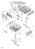 DISHRACK Diagram and Parts List for GU980QPDQ0  Whirlpool Dishwasher