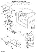 FREEZER LINER PARTS Diagram and Parts List for GB2SHTXTB00  Whirlpool Refrigerator
