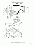 MACHINE BASE PARTS Diagram and Parts List for 7MWT98800WM0  Whirlpool Washer