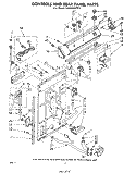 CONTROLS AND REAR PANEL Diagram and Parts List for LA5000XPW3  Whirlpool Washer