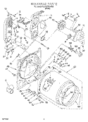 BULKHEAD Diagram and Parts List for KGYW777BWH2  KitchenAid Dryer