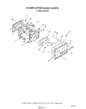 LOWER OVEN DOOR Diagram and Parts List for H8858L1  Roper Range