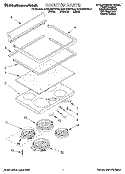 COOKTOP, LITERATURE Diagram and Parts List for KERC500YAL2  KitchenAid Range