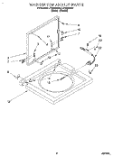 WASHER TOP AND LID Diagram and Parts List for LTG5243BW1  Whirlpool Washer Dryer Combo