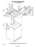 TOP AND CABINET , LITERATURE AND OPTIONAL Diagram and Parts List for LA5300XPW0  Whirlpool Washer