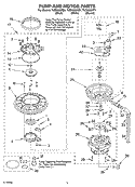 PUMP AND MOTOR Diagram and Parts List for TUD6000KB1  Estate Dishwasher