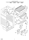 LINER Diagram and Parts List for RT12VKXHN02  Roper Refrigerator