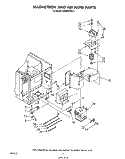 MAGNETRON AND AIRFLOW Diagram and Parts List for MW8900XS1  Whirlpool Microwave
