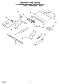 TOP VENTING, OPTIONAL Diagram and Parts List for RBD275PDT13  Whirlpool Wall Oven