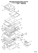 REFRIGERATOR SHELF Diagram and Parts List for 6GD25DCXHS01  Whirlpool Refrigerator