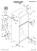 CABINET Diagram and Parts List for 3XART716GG01  Whirlpool Refrigerator