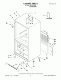 CABINET PARTS Diagram and Parts List for GB1924PEKS4  Whirlpool Refrigerator