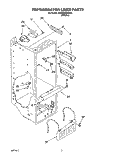 REFRIGERATOR LINER Diagram and Parts List for 3VED23DQAW01  Whirlpool Refrigerator