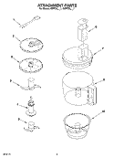 ATTACHMENT PARTS Diagram and Parts List for 4KFP750OB1  KitchenAid Food Processor