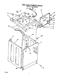 TOP AND CABINET, LIT/OPTIONAL Diagram and Parts List for CA2762XWW1  Whirlpool Washer