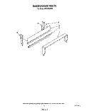 BACKGUARD Diagram and Parts List for RF010EXRW2  Whirlpool Range