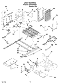 UNIT PARTS Diagram and Parts List for KSRX22FSST02  KitchenAid Refrigerator