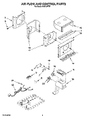 AIR FLOW AND CONTROL PARTS Diagram and Parts List for ACE124PT3  Whirlpool Air Conditioner