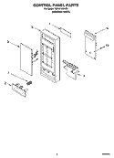 CONTROL PANEL PARTS Diagram and Parts List for YMT4110SKQ1  Whirlpool Microwave