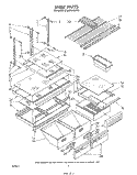 SHELF Diagram and Parts List for ET20EKXSW00  Whirlpool Refrigerator