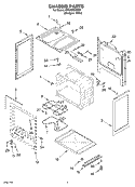 CHASSIS PARTS Diagram and Parts List for 4RF302BXKQ0  Whirlpool Range