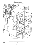 CABINET Diagram and Parts List for ET18LJKYSW00  Whirlpool Refrigerator