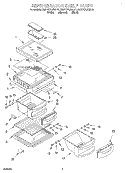 REFRIGERATOR SHELF Diagram and Parts List for KSRP27QDAL01  KitchenAid Refrigerator