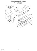 CONTROL PANEL PARTS Diagram and Parts List for KSSP42QMS00  KitchenAid Refrigerator
