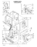 CABINET Diagram and Parts List for LG5201XTW0  Whirlpool Dryer