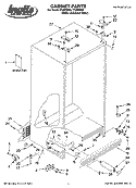 CABINET PARTS Diagram and Parts List for ITQ225300  Inglis Refrigerator