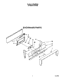 BACKGUARD Diagram and Parts List for SF330PEWQ1  Whirlpool Range