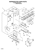 REFRIGERATOR LINER PARTS Diagram and Parts List for KBFO42FSX00  KitchenAid Refrigerator