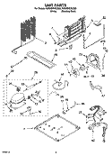 UNIT PARTS Diagram and Parts List for 5GR2SHKXLS00  Whirlpool Refrigerator