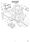 FRAME PARTS Diagram and Parts List for GACP15XXMG0  Whirlpool Trash Compactor
