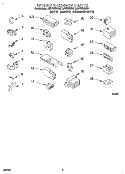 WIRING HARNESS Diagram and Parts List for LSN7233BW1  Whirlpool Washer