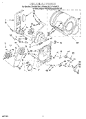 SECTION Diagram and Parts List for LER4634EQ0  Whirlpool Dryer