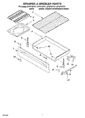 DRAWER AND BROILER Diagram and Parts List for SF367LEKV1  Whirlpool Range