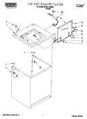 TOP AND CABINET, LIT/OPTIONAL Diagram and Parts List for RAB2132DW0  Roper Washer