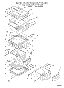 REFRIGERATOR SHELF Diagram and Parts List for KSRB27QGBL00  KitchenAid Refrigerator